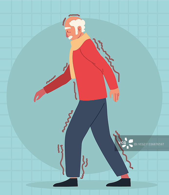 男人震颤帕金森图片素材