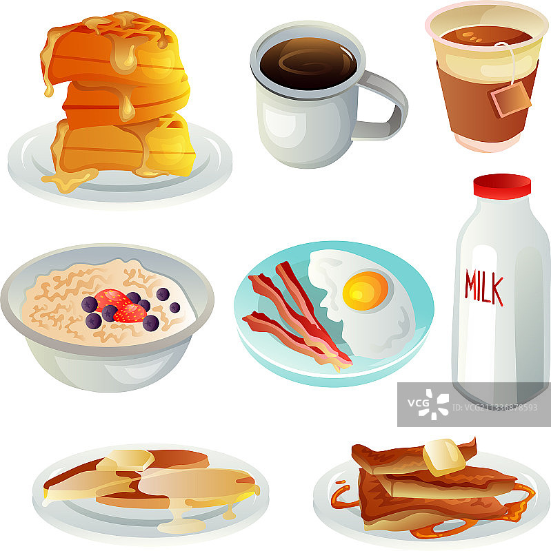 早餐物品合集图片素材