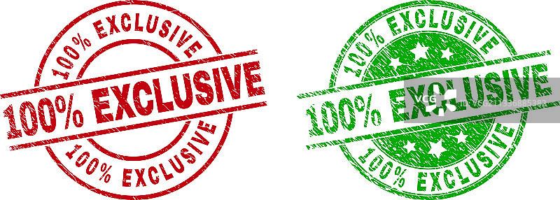 具有100％独家圆形水印图片素材