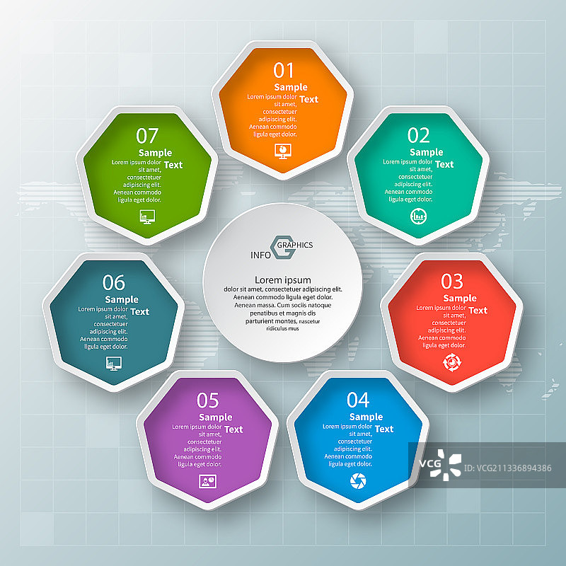 摘要三维纸质信息图业务模板图片素材