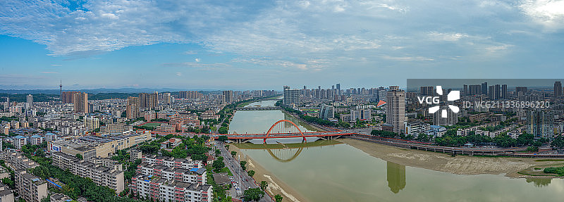 四川省德阳市旌阳区全景图图片素材
