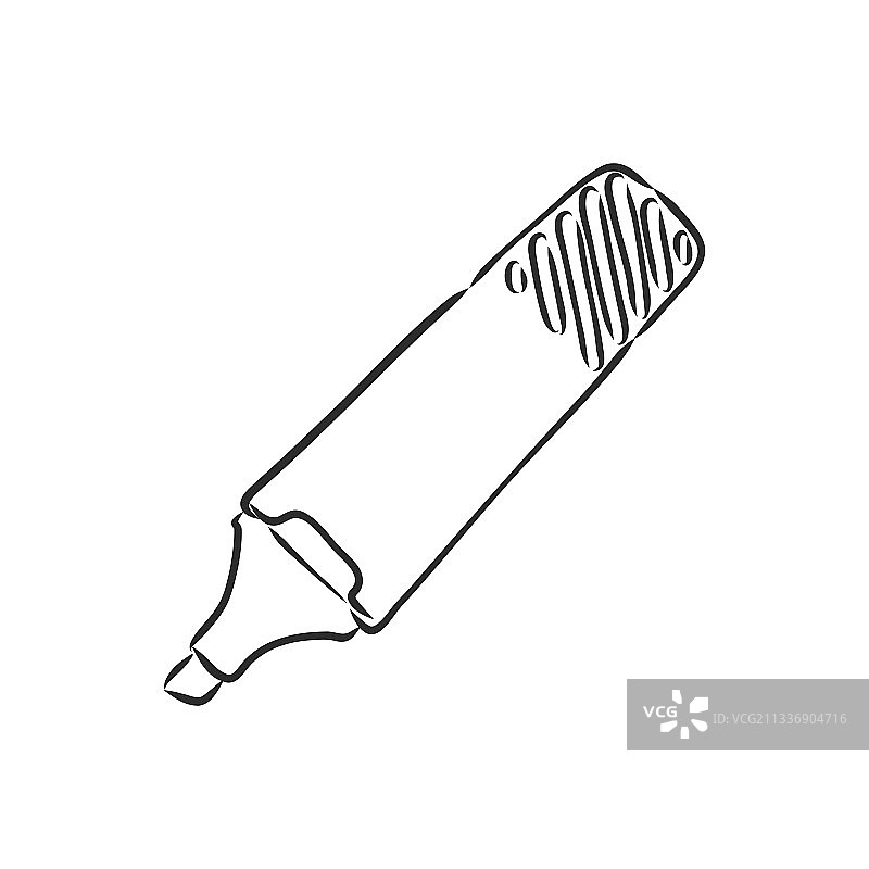 白色背景上的彩色马克笔套装图片素材