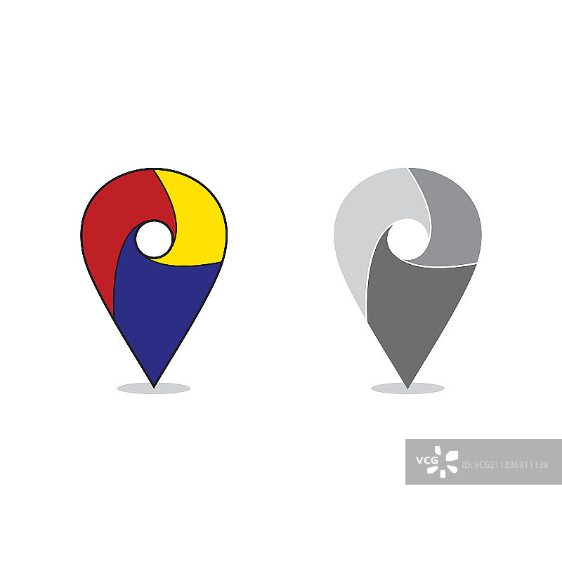 地图指示器设计GPS图标图片素材