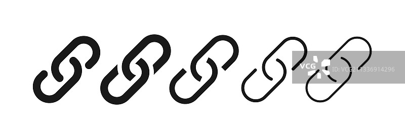 扁平链接图标链条标志设计图片素材