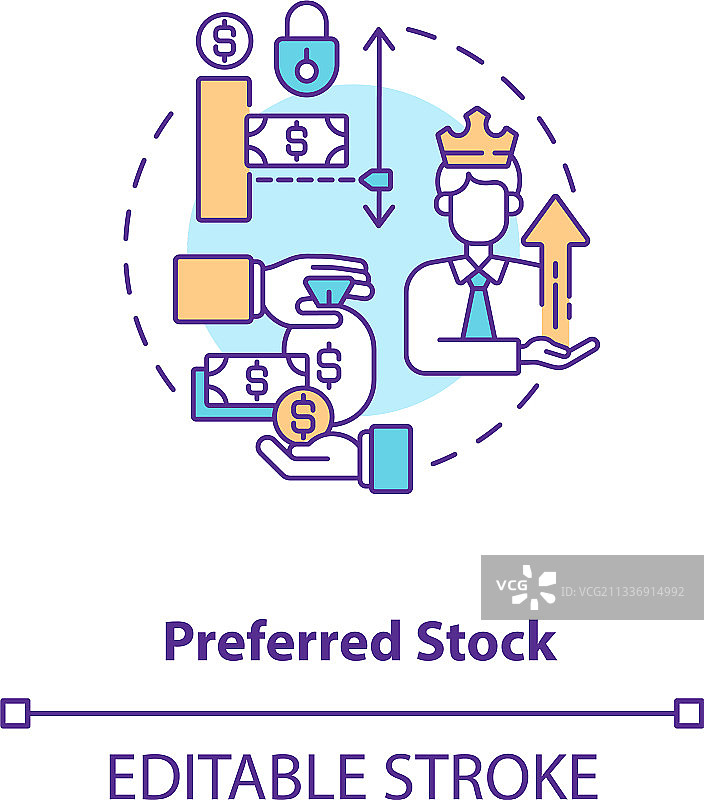 优先股概念图标图片素材