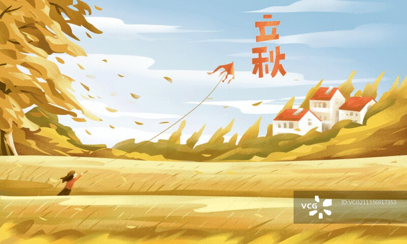 二十四节气之秋季 立秋图片素材