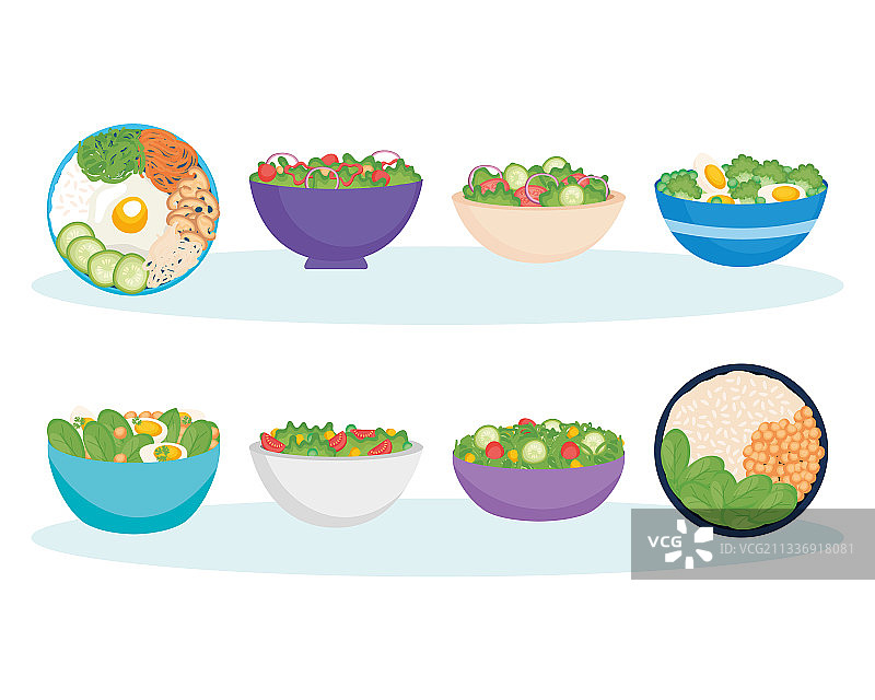 彩色健康碗图片素材