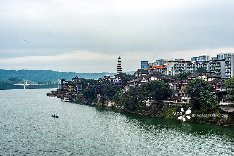 临江合川文峰街 Landscape in Hechuan图片素材