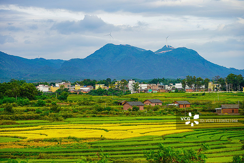 南方秋天的田野图片素材