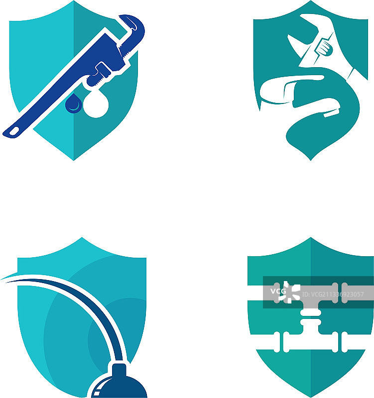 水管logo设计创意盾牌图片素材