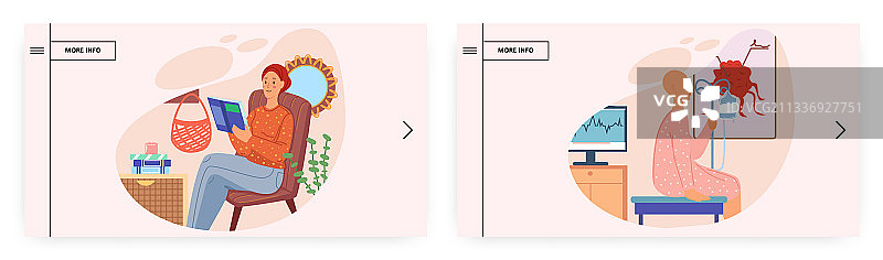 抗击癌症着陆页网站设计图片素材