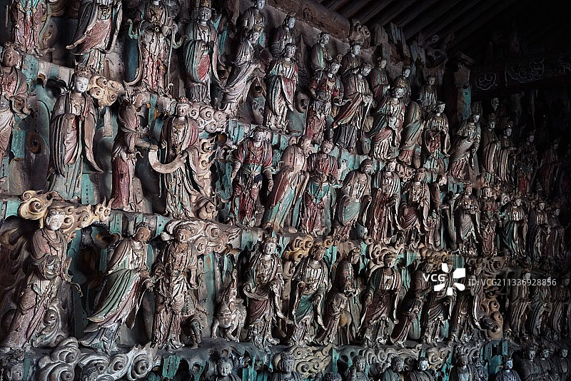 山西平遥双林寺彩塑图片素材