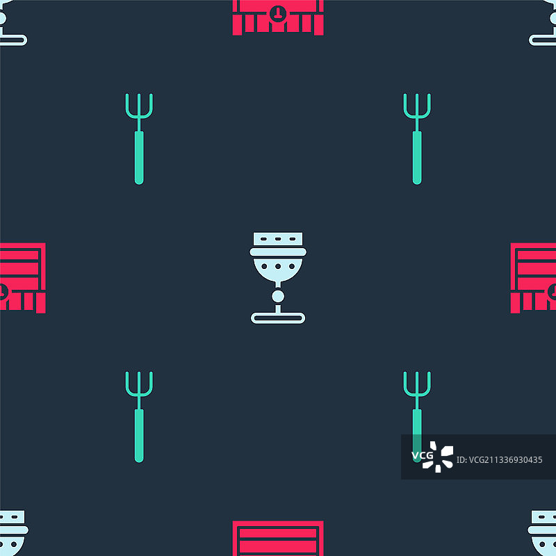 复古宝箱、中世纪高脚杯组合图片素材