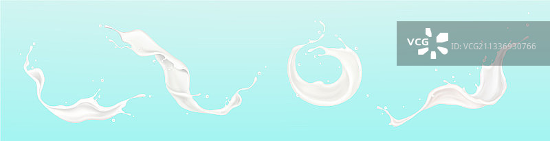 香草奶或白色颜料飞溅图片素材