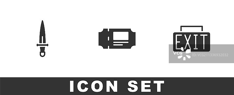 匕首博物馆门票出口标志图标图片素材