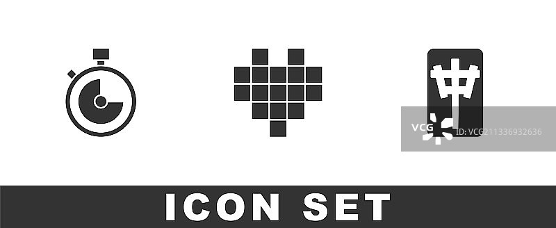 秒表像素爱心游戏麻将图片素材