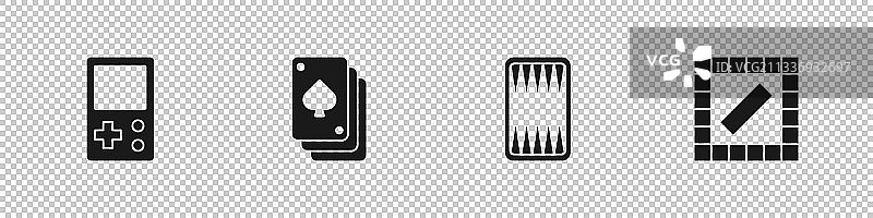 俄罗斯方块纸牌西洋双陆棋盘图片素材