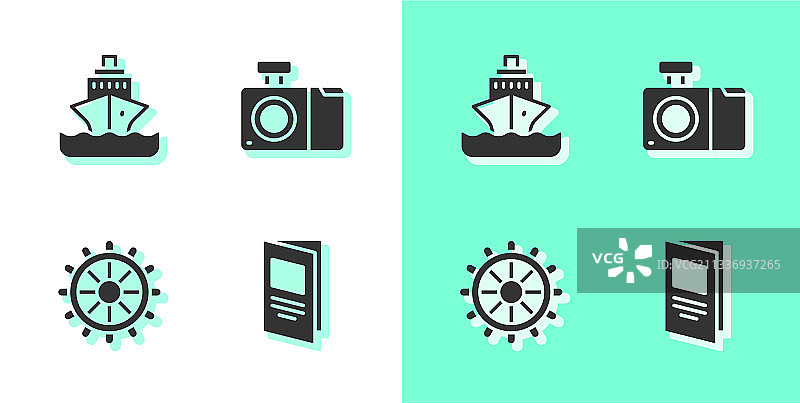 游轮方向盘宣传册合集图片素材