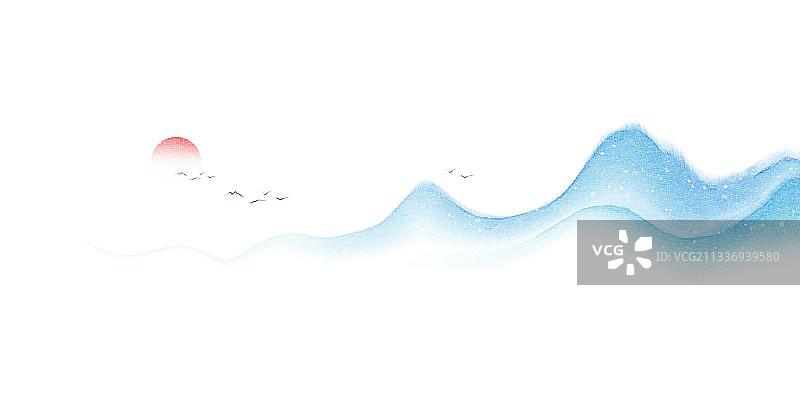 新中式水墨山水图片素材