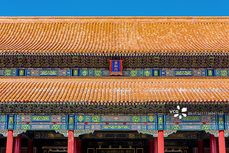中国首都北京故宫太和门图片素材