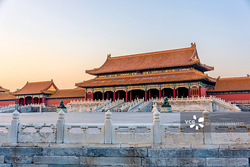 中国首都北京故宫太和门图片素材