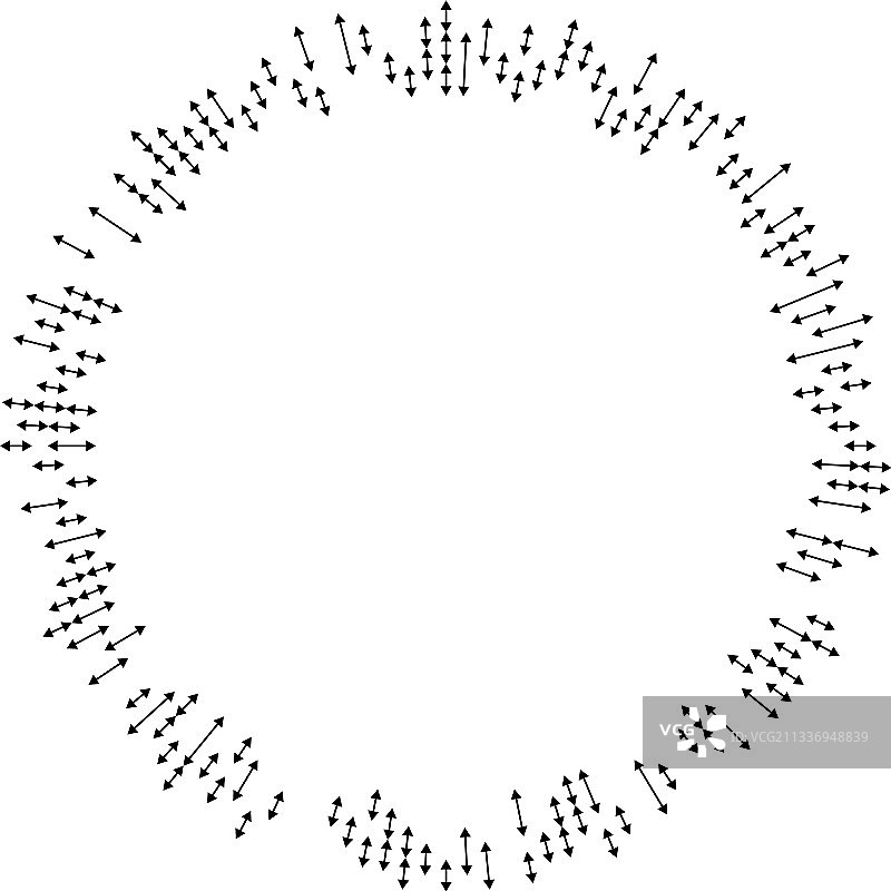 反方向的圆形同心箭头图片素材