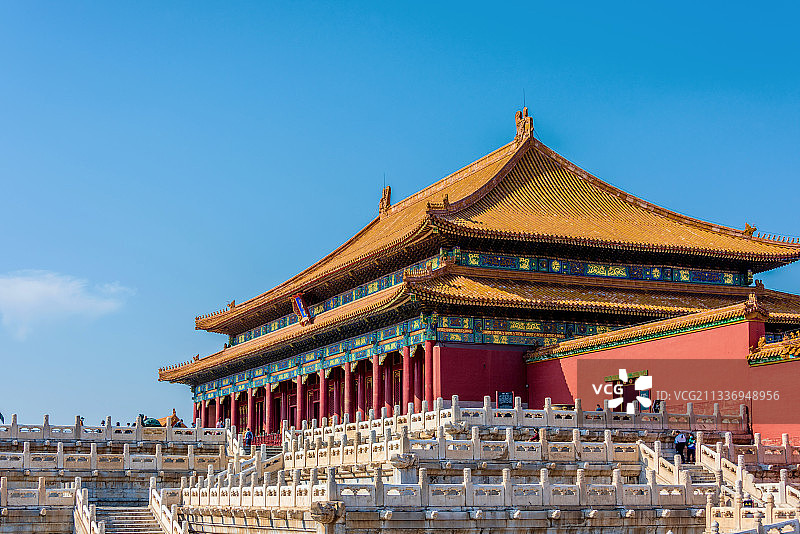 中国首都北京故宫太和殿图片素材