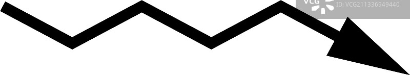 波动的箭头弯曲的之字形交叉箭头图片素材