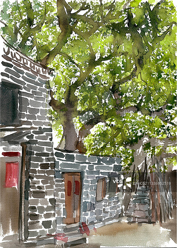 青砖院落图片素材