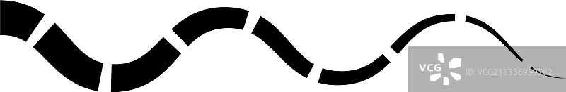 波浪形锯齿虚线图片素材