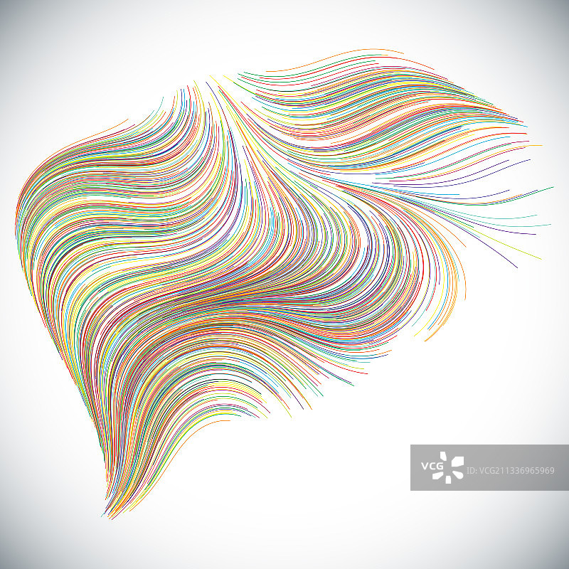 随机波浪曲线抽象渲染图片素材