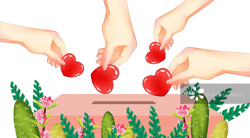 捐款插画元素图片素材