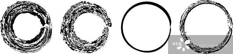 手绘涂鸦粗糙圆形纹理设计。图片素材