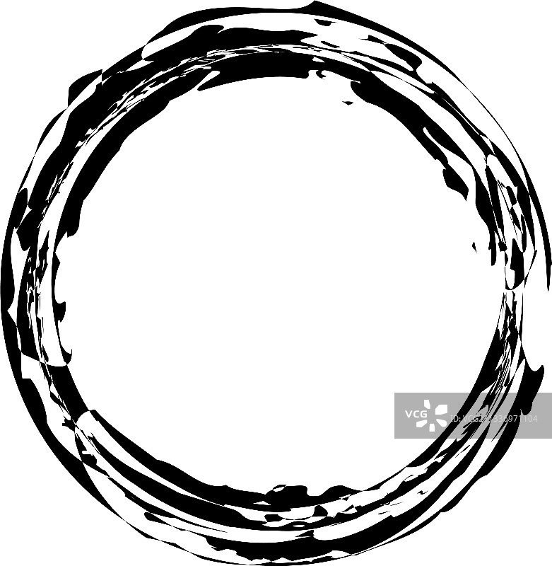 手绘涂鸦粗糙圆形纹理设计。图片素材
