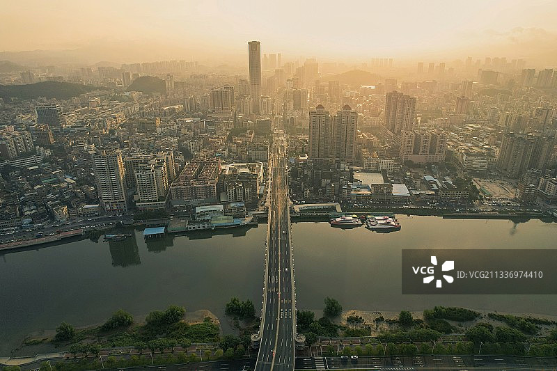 东莞虎门镇航拍景观桥图片素材