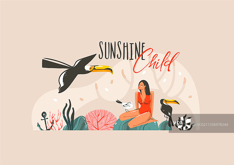 手绘抽象股票平面图形图片素材