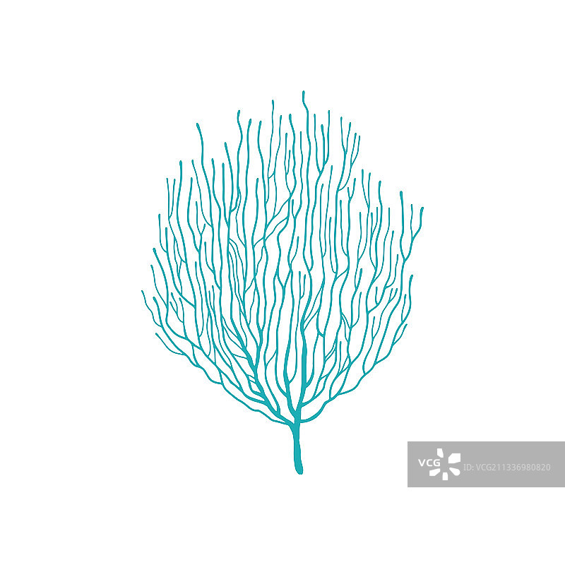 蓝色气泡海葵软珊瑚图标图片素材