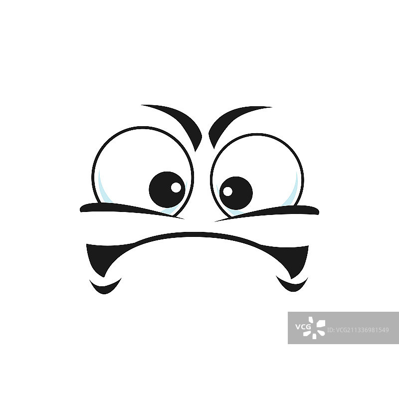 沮丧的表情符号悲伤的脸孤立图标图片素材