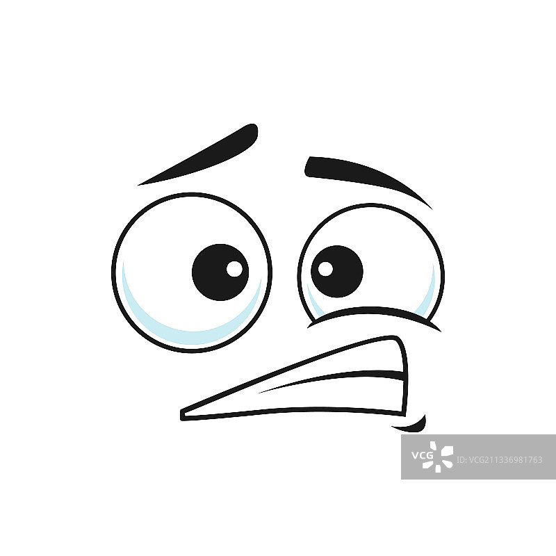 困惑或不解的表情符号（露齿笑，已隔离）图片素材