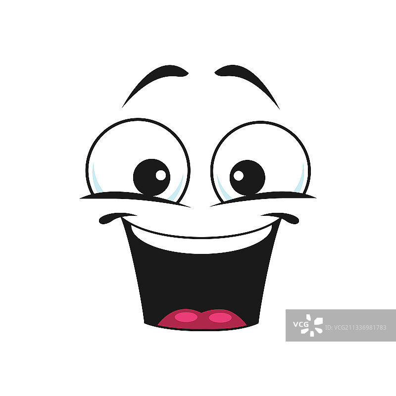 心情愉悦的满意表情符号图片素材