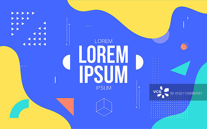 孟菲斯几何纹理形状多彩抽象图案背景素材图片素材