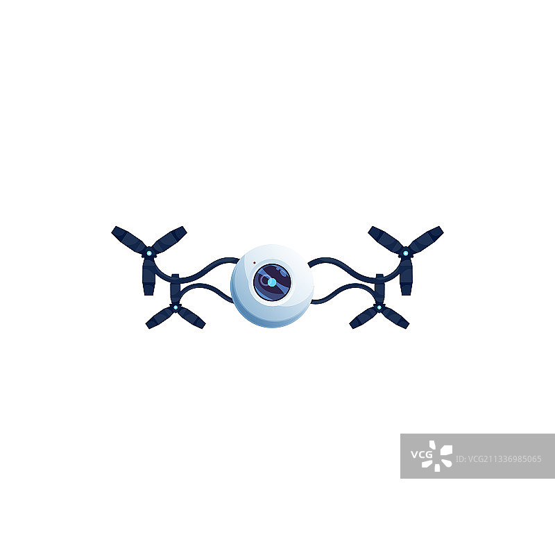 带摄像头和螺旋桨的无人机机器人图片素材