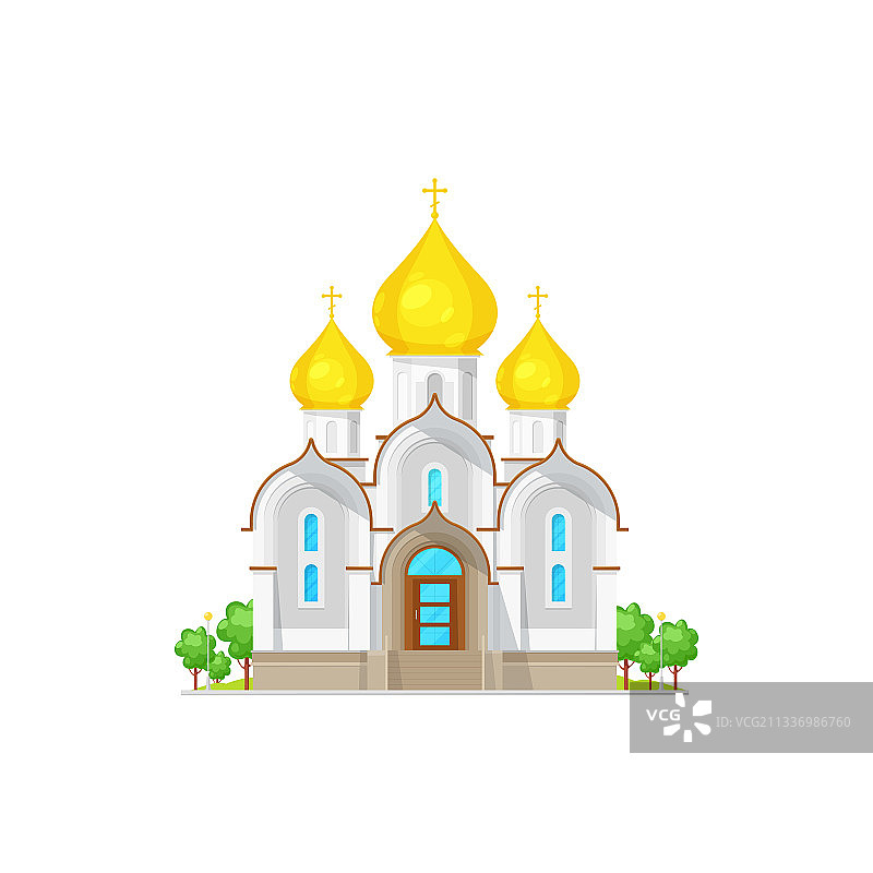 基督教东正教圆顶教堂独立图标图片素材