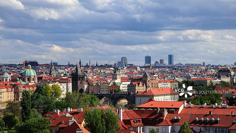 布拉格最美天际线图片素材