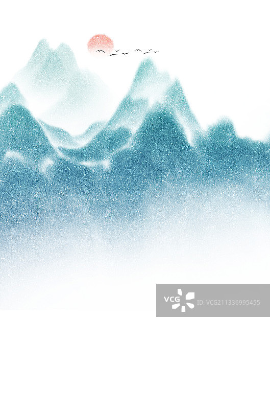 水墨山川图片素材