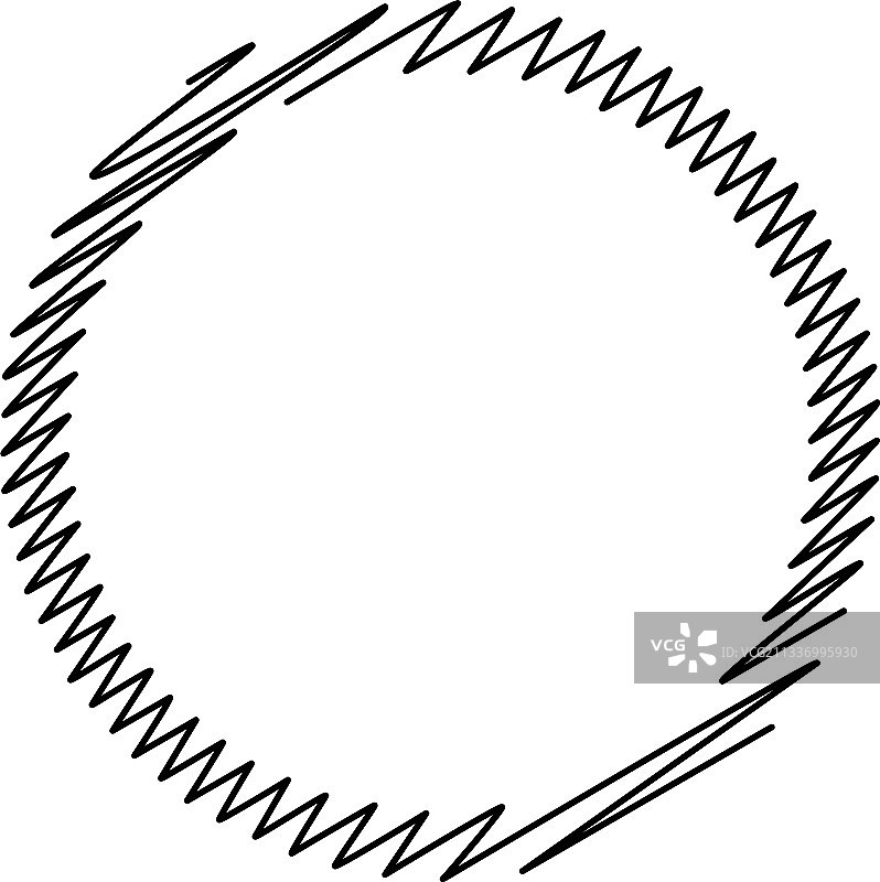 手绘涂鸦圆圈图片素材