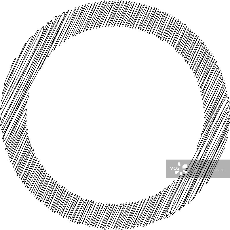 手绘涂鸦圆圈图片素材