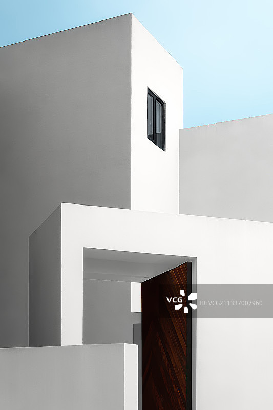 纯白色简约建筑图片素材