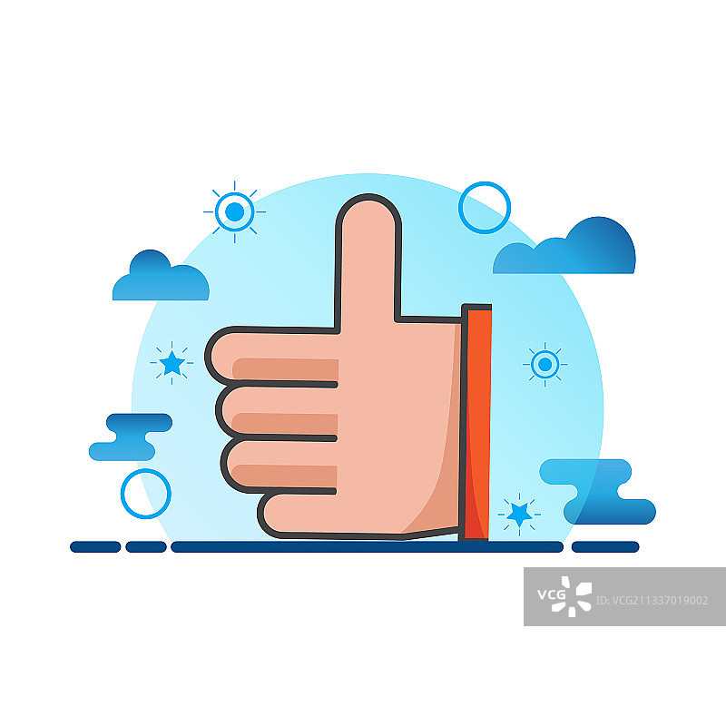 点赞扁平图标图片素材