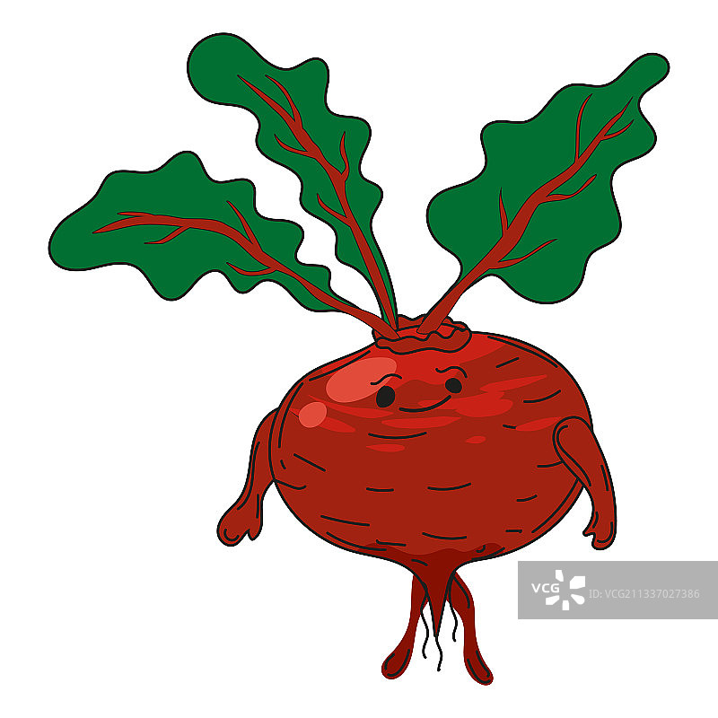 手绘卡通甜菜根可爱角色图片素材